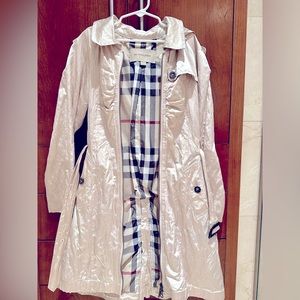 Burberry Girls’ Check Lined Hooded Coat